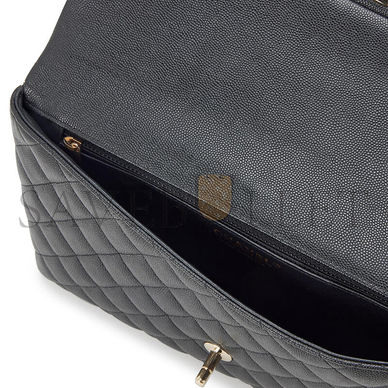 CHANEL QUILTED CAVIAR FLAP CLUTCH (28*20*3cm)